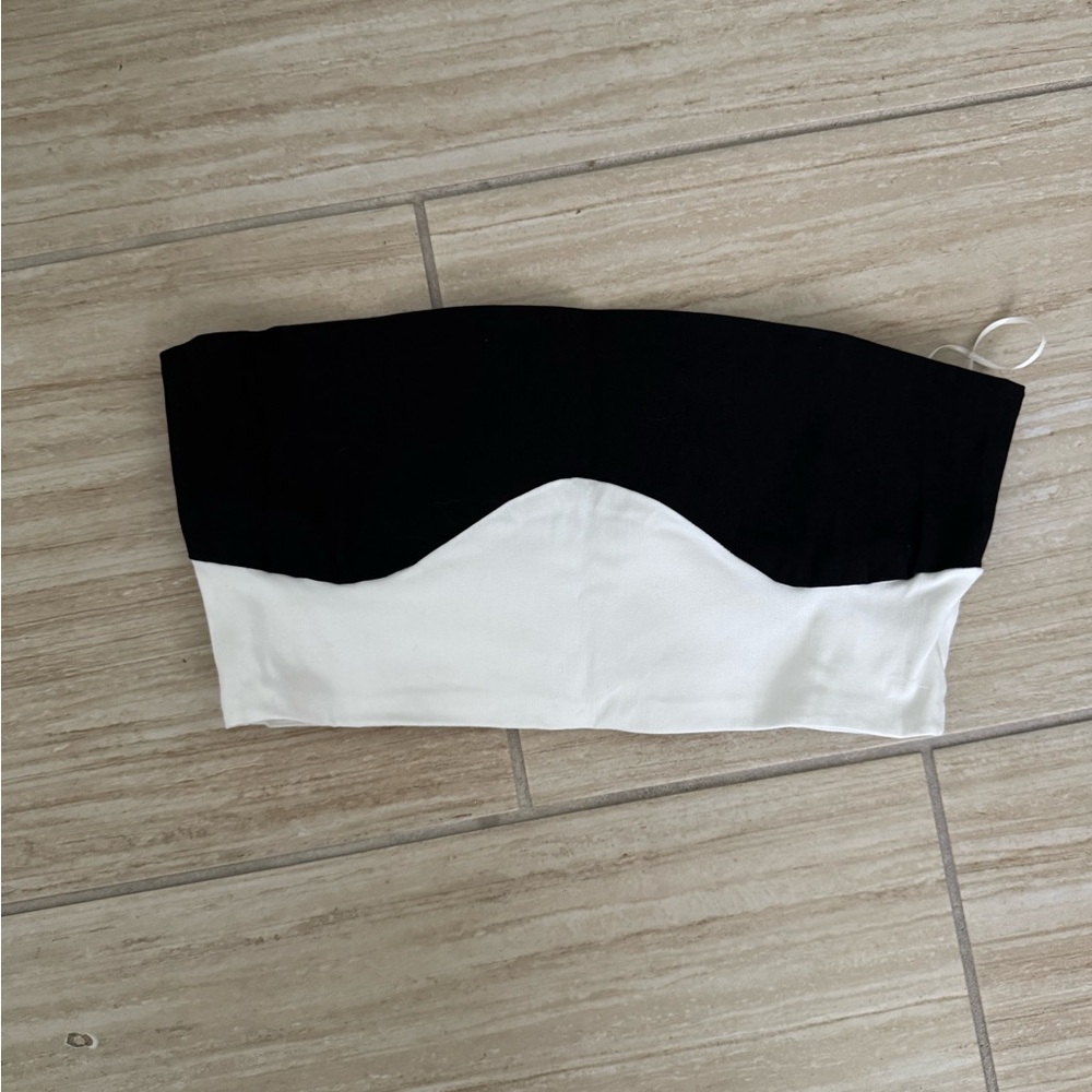 Black and White Women's Crop Top